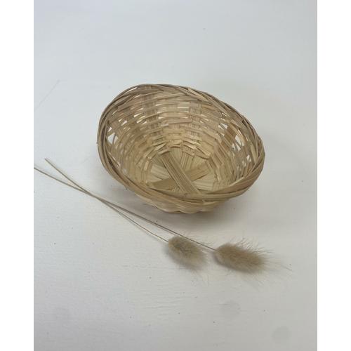 image of Bamboo Bowl Basket - Oval 14cm