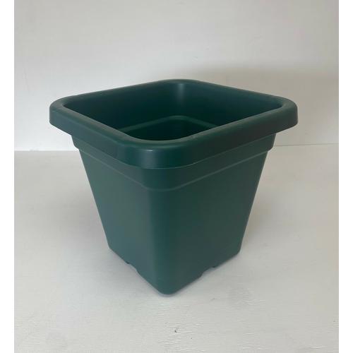 image of 18L Plastic Pot - Square, Green