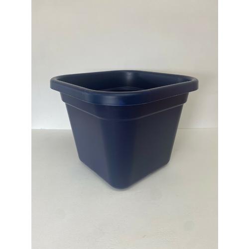 image of 30L Plastic Pot - Square, Blue
